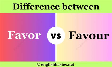 favor  favour whats  difference english basics