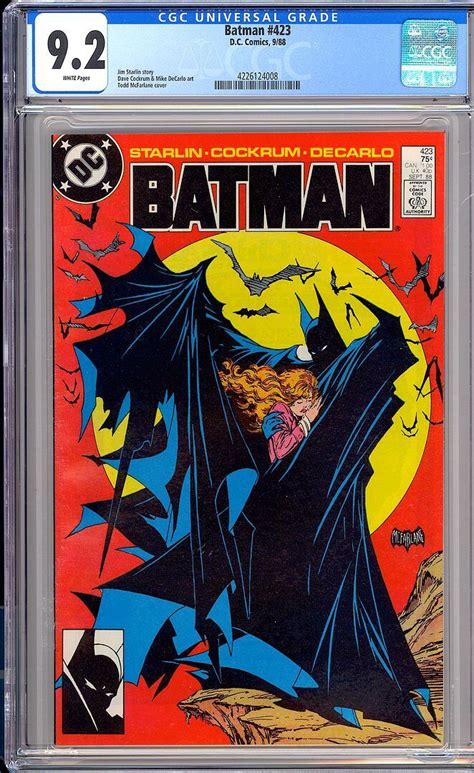 Batman 423 Classic Todd McFarlane Cover Art High Grade DC Comic 1988