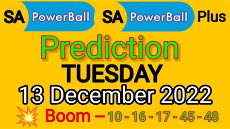 South Africa Powerball And Powerball Plus Prediction 13 12 2022 Today