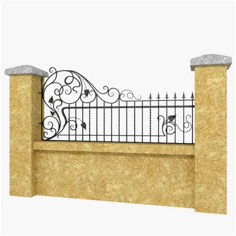 Wrought Iron Fence Free 3d Model C4d Fbx Free3d