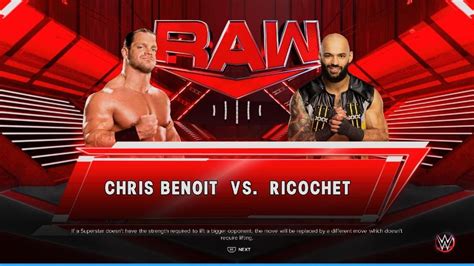 Wwe K Chris Benoit Vs Ricochet Youtube