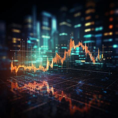 Premium Photo Dynamic Stock Market Data Visualization Background