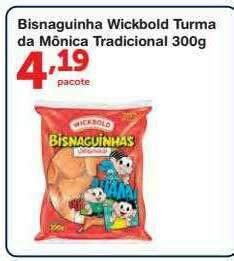 Bisnaguinha Wickbold Turma Da Mônica Tradicional oferta na Roldão