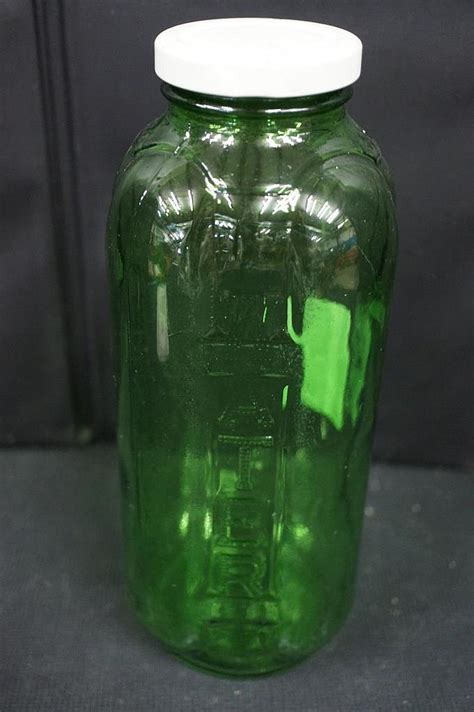 Sold At Auction Vintage Green Glass Water Juice Bottle