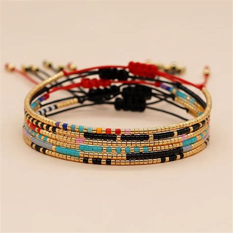 Go Boho Pulsera De Cuentas De Colores Mezclados Para Hombre Y Mujer