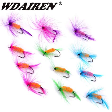 Buy 12pcslot Various Dry Fly Trout Salmon Floating