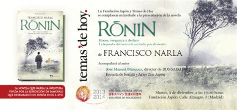 Presentación de la novela Ronin de Francisco Narla en la Fundación