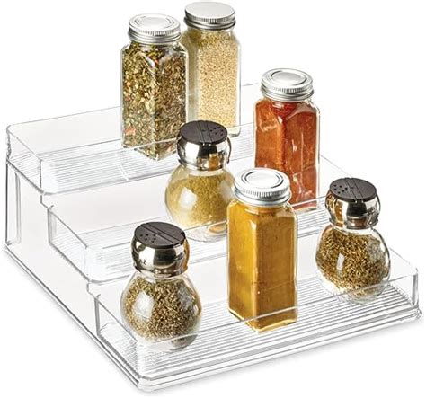 Idesign Organizer Cucina Grande Scaffale Cucina A 3 Ripiani In Plastica Pratico Porta Spezie