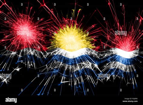 Kiribati fireworks sparkling flag. New Year, Christmas and National day ...