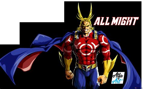 My Hero Academia All Might Alfa Art Hd Wallpaper Download