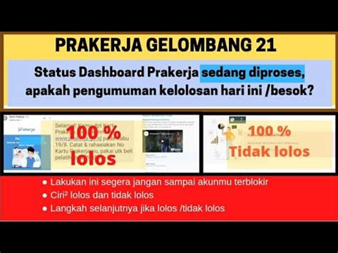 Pengumuman Kelolosan Prakerja Gelombang Hari Ini Besok Cara