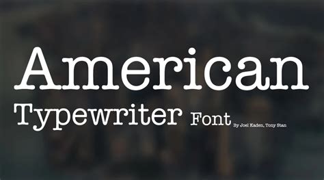 American Typewriter Font | Free Fonts Vault