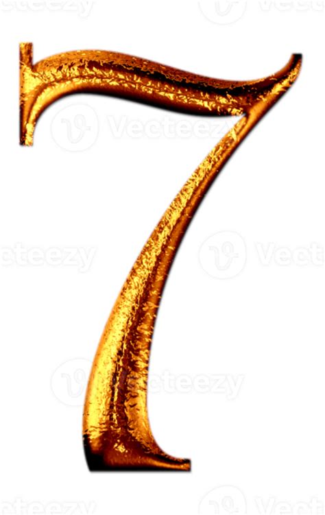 Golden Number 7 28536171 Png