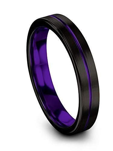 Chroma Color Collection Tungsten Carbide Wedding Band Ring 4mm For Men