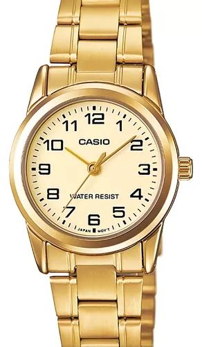 Relogio Casio Feminino Clássico Pequeno Douado Ltp v001g Correia