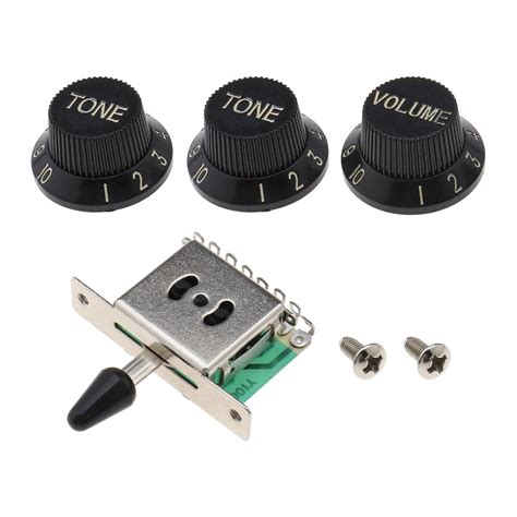 SING F LTD 4pcs 5 Way Toggle Switch Guitar Kit 1 Tone 2 Volume For ST