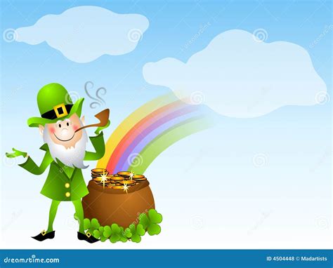 Leprechaun And Pot Of Gold Royalty Free Stock Photos Image 4504448