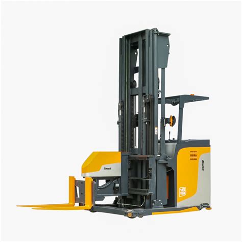 Zowell Single Faced Pallet Vna Three Way Fork Lift Truck With Maximum