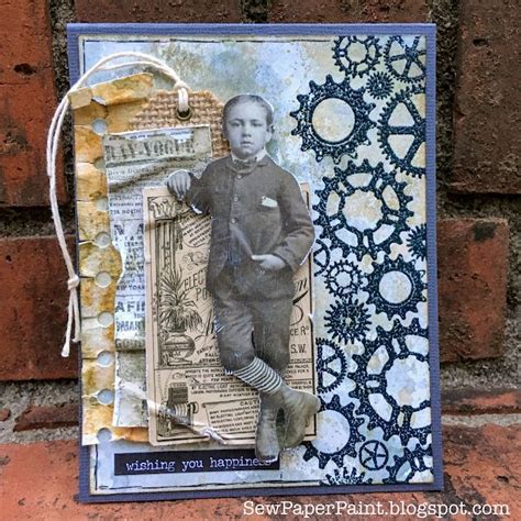 SewPaperPaint Darkroom Door And Tim Holtz Masculine Birthday Card