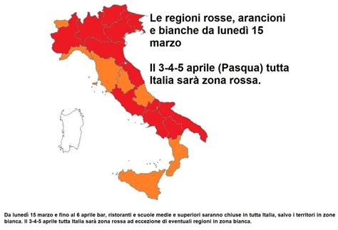 Regioni A Zona Rossa E A Zona Arancione Ecco Cosa Cambia Da Luned