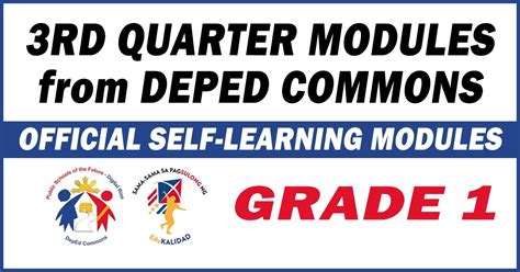 Grade 1 Self Learning Modules From Deped Commons 3rd Quarter Deped