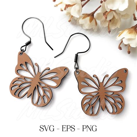 Butterfly Earrings Svg Earring Svg Engraving Pattern Svg Wood