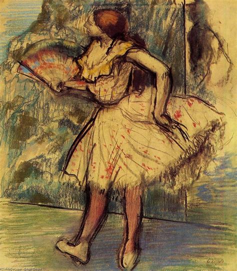 Oil Painting Replica Dancer With A Fan 1879 By Edgar Degas 1834 1917