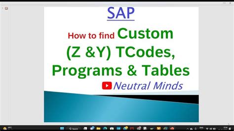 Complete List Of All Sap Transaction Codes