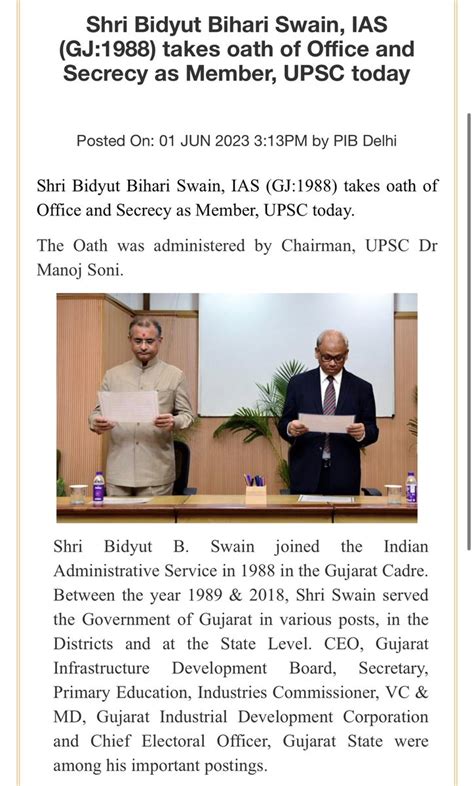 Info Surat Gog On Twitter Rt Infogujarat Bidyut Bihari Swain Ias