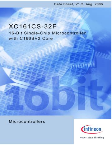 Infineon SAF XC161CS 32F40F BB A Microcontroller Data Sheet Manualzz