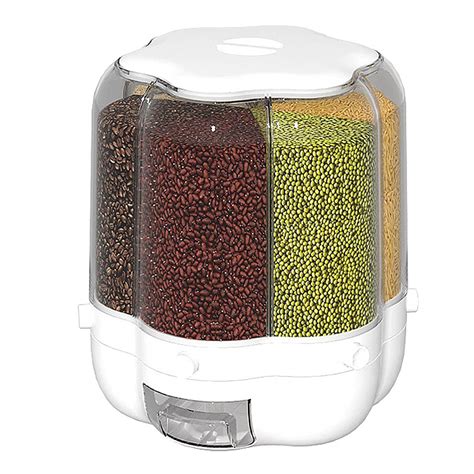 XIYAO 40lb Rice And Grain Storage Container 360 Rotating Food