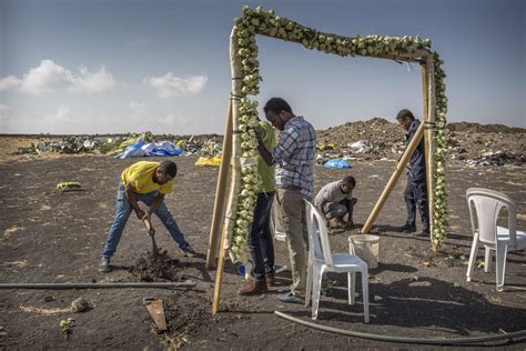 At Ethiopian Airlines crash site, an outpouring of grief from victims ...