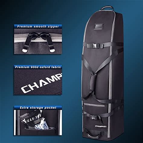 Champkey Soft Padded Golf Travel Bag With Wheels Premium D