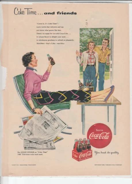 Magazine Ad Coca Cola Coca Cola Les Gars Font Une Pause