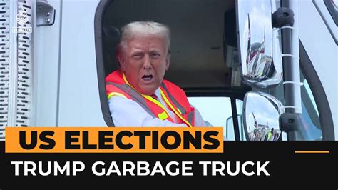 Donald Trump Boards Garbage Truck In Response To Biden Comment Daily