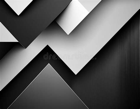 Minimalist Black and White Geometric Design Stock Illustration ...