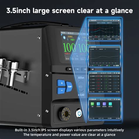 H D Dual Channel Hot Air Rework Station Hot Air Gun For Bga Rework Aixun Aixun
