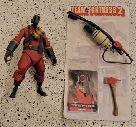 Team Fortress 2 The Pyro Red Action Figure NECA Open Without Box EBay