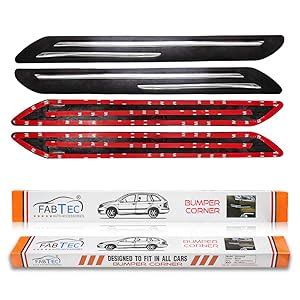 Fabtec Universal Car Bumper Protector Guard Set Of Double Chrome