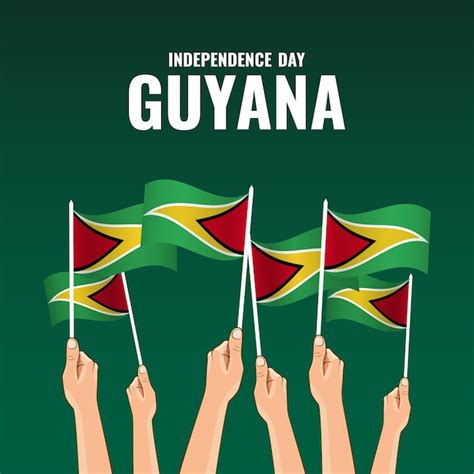 Premium Vector Guyana Independence Day