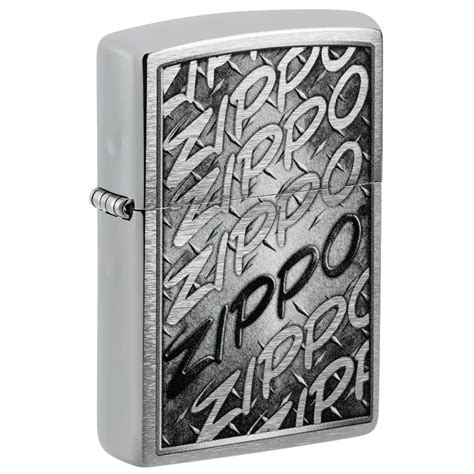 Zippo Scripts Brushed Chrome Zippo Top Original American Lighters