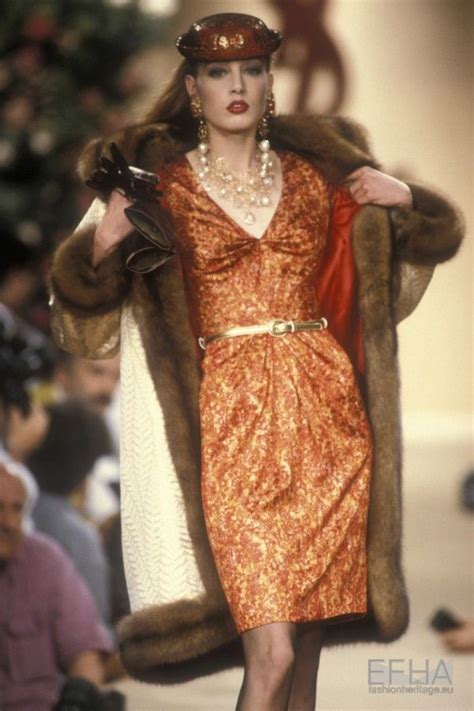 Yves Saint Laurent Autumn Winter 1991 Couture Fashion