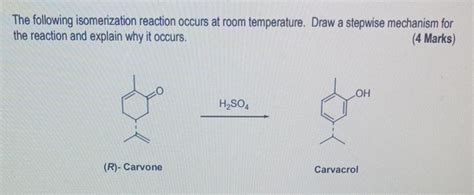 Solved The Following Isomerization Reaction Occurs At Room Chegg