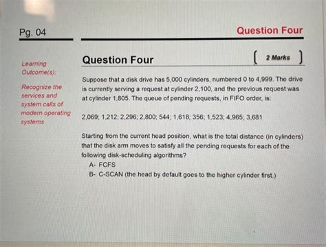 Solved Suppose That A Disk Drive Has 5000 Cylinders