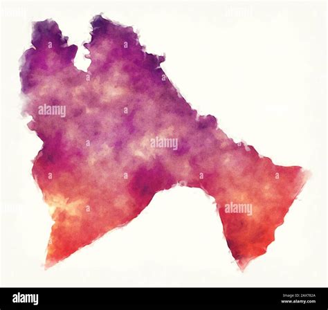 Sennar state watercolor map of Sudan Stock Photo - Alamy