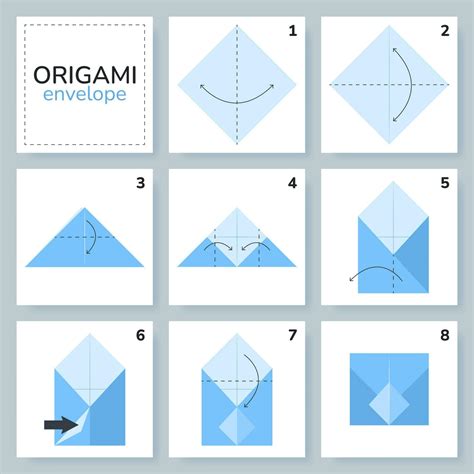 sobre origami esquema tutorial Moviente modelo. origami para niños ...