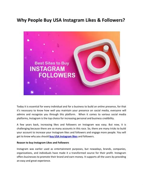 Ppt Why People Buy Usa Instagram Likes And Followers Powerpoint