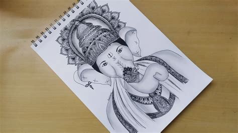 How To Draw Mandala Art Of Lalbaugcha Raja Ganesha Zentangle Art