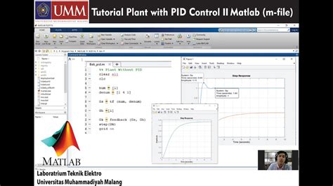 Tutorial Plant With Pid Control Matlab M File Youtube