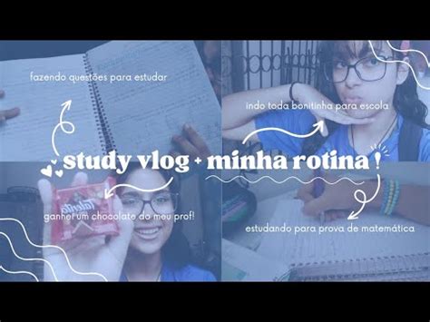 study vlog minha rotina estudos para prova de matemática Brincando